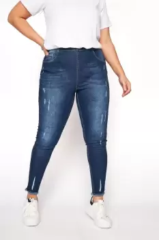 Image of Distressed Cat Scratch Jenny Jeggings