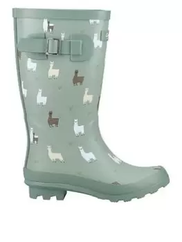 image of Cotswold Farmyard Alpaca Junior Wellington Boots, Multi, Size 11 Younger