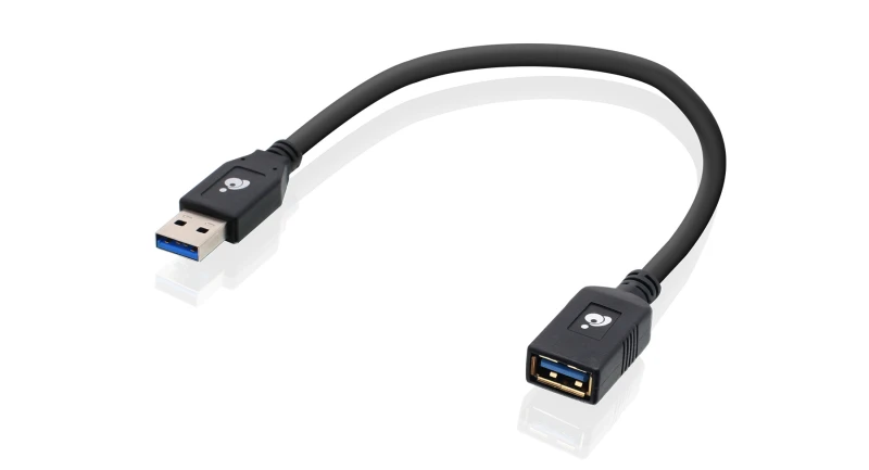 Image of iogear G2LU3AMF USB cable 0.3 m USB 3.2 Gen 1 (3.1 Gen 1) USB A Black