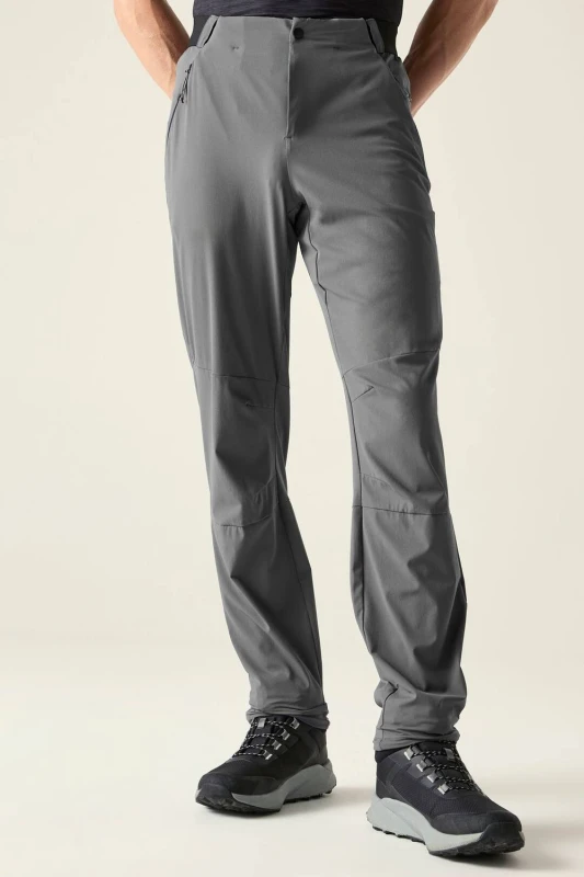 Image of Dare 2b Mens Torrek Lite Water-Repellent Walking Trousers in Dark Grey Size: 36R Dark Grey Male 36R