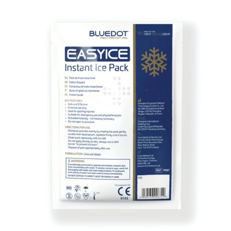 Image of Blue Dot Wallace Cameron Blue Dot Easy Ice Mini Multi Language Instant Ice Pack 15cmx13cm (Pack of 25) 100101 1001010