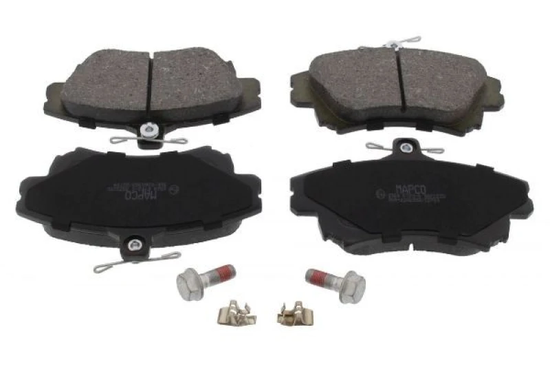 Image of MAPCO 6504 Brake pad set Front Axle, prepared for wear warning indicator, with anti-squeak plate Brake Pad Set,disc brake (402)