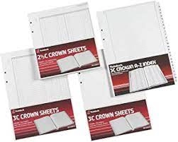 Image of Rexel Twinlock 2.5C Crown Double Ledger Sheets Pack 100