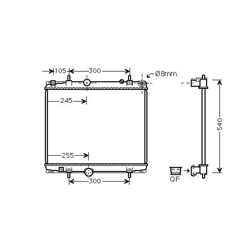 Image of Engine radiator DIEDERICHS DCM2818