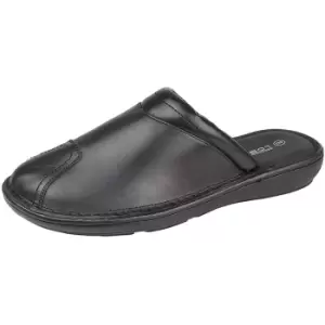 Image of Roamers Mens Leather Clogs (9 UK) (Black)