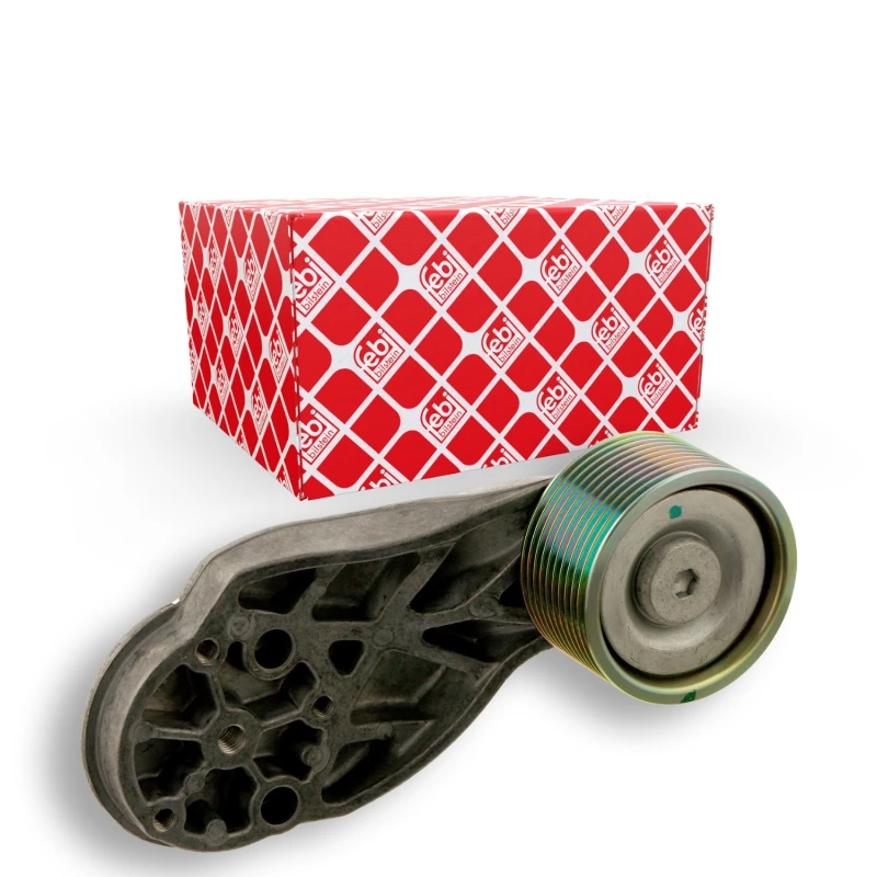 Image of FEBI BILSTEIN 30646 Idler Pulley with holder Metal Deflection/Guide Pulley,v-ribbed belt (312)
