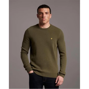 image of Lyle and Scott Lambswool Knit Jumper - Green