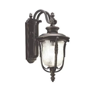 image of 1 Light Medium Outdoor Wall Lantern Bronze IP44, E27