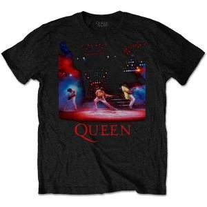 image of Queen - Live Shot Spotlight Mens Large T-Shirt - Black