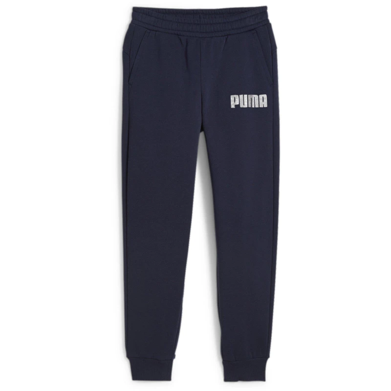Image of Puma Unisex Kids Closed Hem Fleece Joggers Navy unisex 9-10 (M)