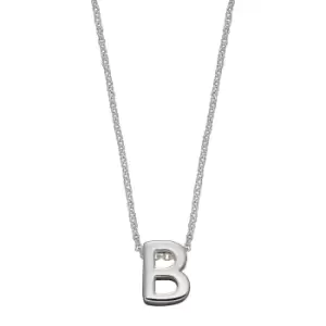 image of Sterling Silver Alphabet Letter B Necklace