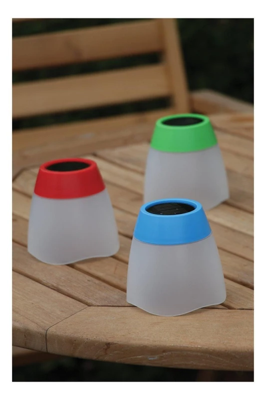 Image of Luxform Solar Tumbler Table Lights Green, Blue, Pink 12Pk Green