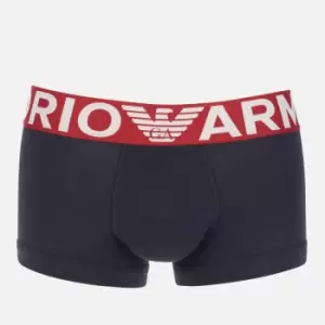 Image of Emporio Armani Mens Megalogo Trunks - Marine - S