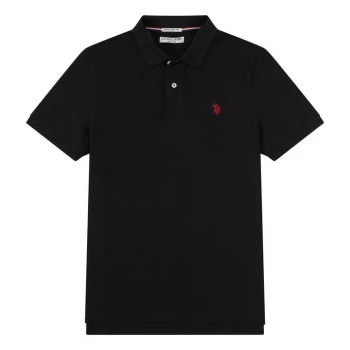 image of US Polo Assn Small Polo Shirt - Black