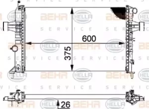 image of Radiator Heat Exchanger 8MK376710-314 by BEHR