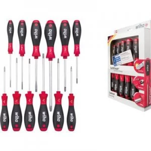 image of Wiha SoftFinish Workshop Screwdriver set 12 Piece Slot, TORX socket, Pozidriv, Phillips