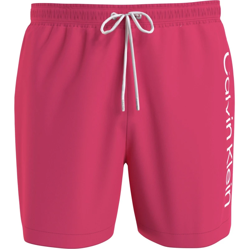 Image of Calvin Klein Large Logo Swim Shorts Pink Flash male L