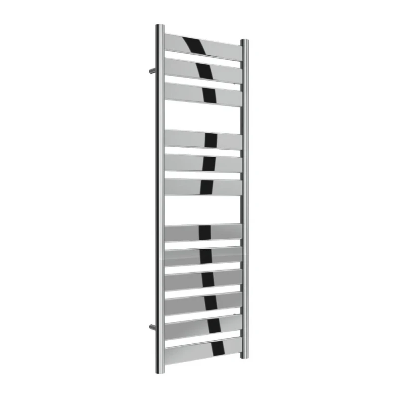Image of Bathroom Kingdom Carpi Chrome Designer Flat Panel Heated Towel Rail 1200x400 in Silver Silver Unisex