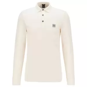 Boss Passerby Long Sleeve Polo Shirt - Beige