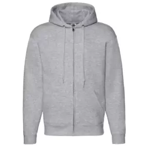 Image of Fruit Of The Loom Mens Zip Through Hooded Sweatshirt / Hoodie (M) (Heather Grey)