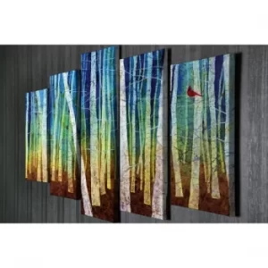 Image of BC103 Multicolor Decorative Canvas Painting (5 Pieces)