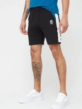 image of Gym King Core Plus Jersey Shorts - Black/Blue/White, Black/Blue/White Size M Men