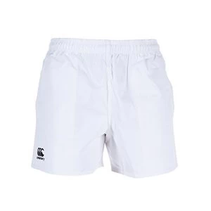 image of Canterbury Mens Professional Cotton Rugby Shorts, White, 2X-Large