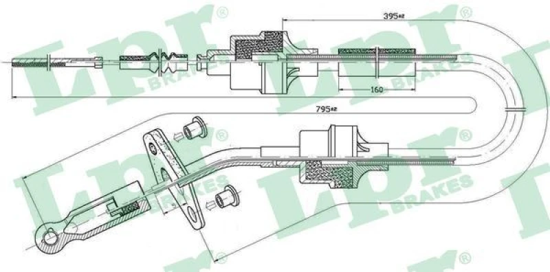 Image of LPR Clutch Cable LPR C0412C