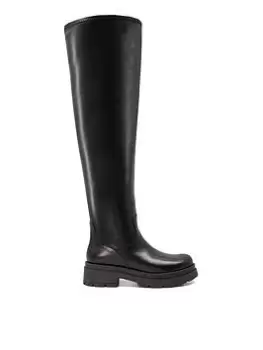 Image of Dune London Taurus Over The Knee Stretch Monster Sole - Black, Size 3, Women