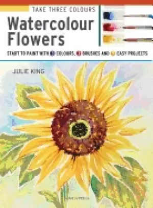 Image of take three colours watercolour flowers start to Paint with 3 colours 3 bru