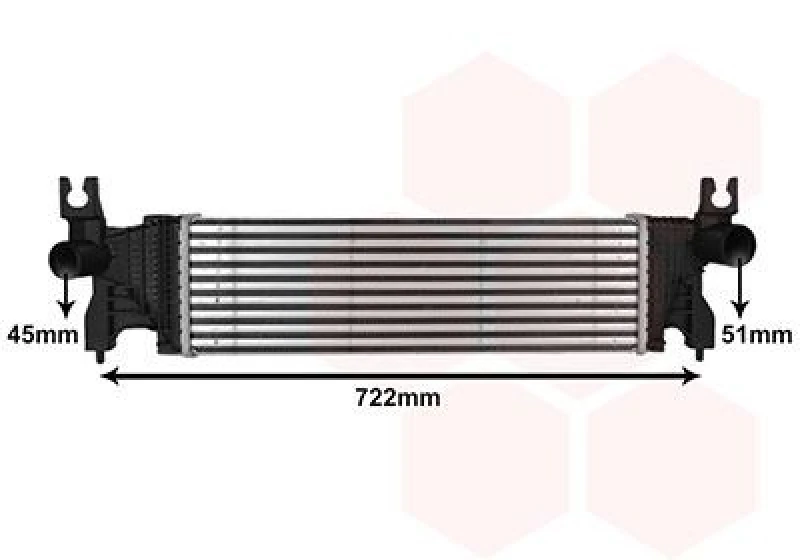 Image of VAN WEZEL Intercooler VAN WEZEL 52014706
