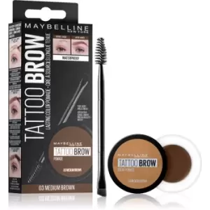 image of Maybelline Tattoo Brow Gel Eyebrow Pomade Shade 03 Medium Brown