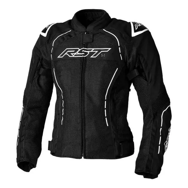 Image of RST S1 Mesh CE Textile Jacket Lady Black White Size 8
