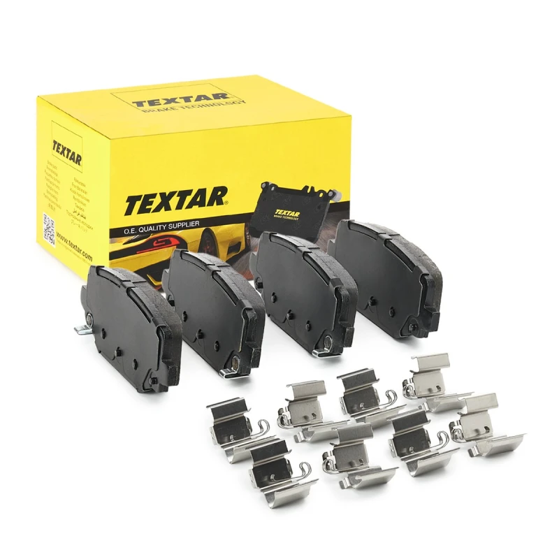 Image of TEXTAR 2537601 Brake pad set with acoustic wear warning, with accessories Brake Pad Set,disc brake (402)