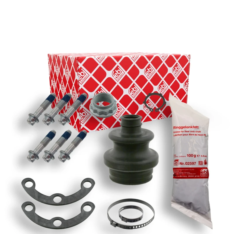 Image of FEBI BILSTEIN 24828 CV Boot Rear Axle, Rubber Rubber Bellow,drive shaft (194)