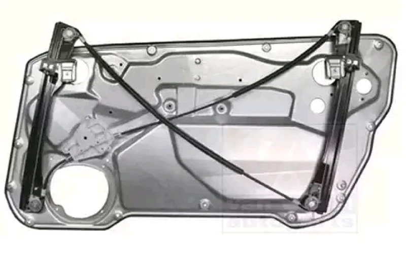 Image of VAN WEZEL 4917267 Window regulator Left Front, Operating Mode: Electric, without electric motor, with bolted-on plate Window Winder (1561)