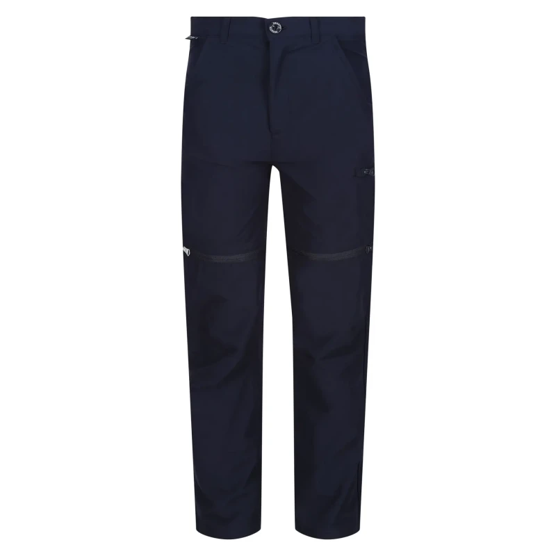 Image of Kids' zip-up stretch trousers Regatta Highton Bleu Unisex 3/4 ans