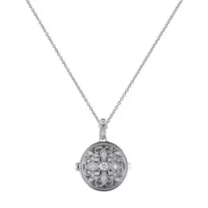 image of Diamonfire Silver White Zirconia Round Pendant P4613