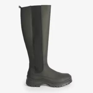 Image of Barbour International Womens Podium Leather Knee-High Boots - UK 8