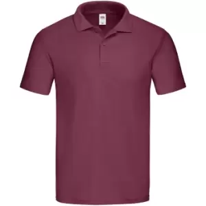 Image of Fruit of the Loom Mens Original Pique Polo Shirt (S) (Burgundy)