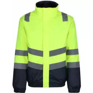 Image of Regatta Mens High-Vis Insulated Jacket (3XL) (Yellow/Navy) - Yellow/Navy