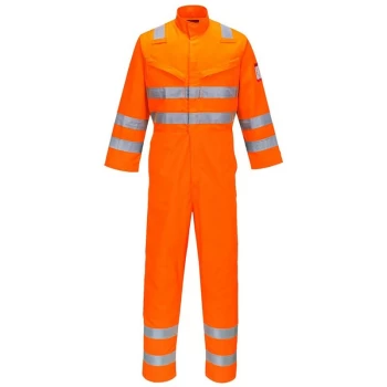 image of Portwest AF91ORR4XL - sz 4XL Araflame Hi-Vis Multi Coverall - Orange