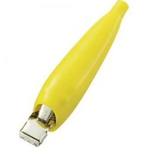 Image of Alligator clip Yellow Max. clamping range 4mm Length 68mm KS