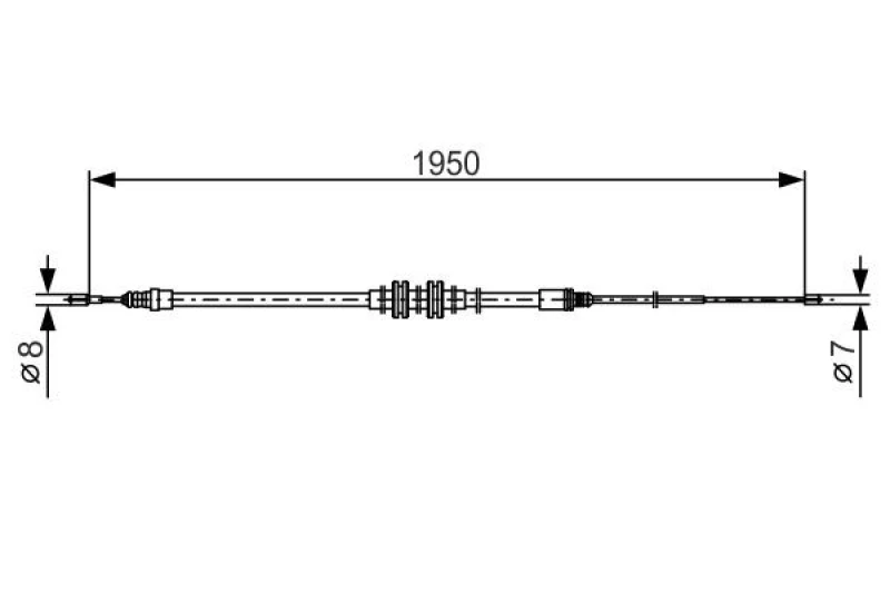 Image of Handbrake cable Bosch 1 987 482 785