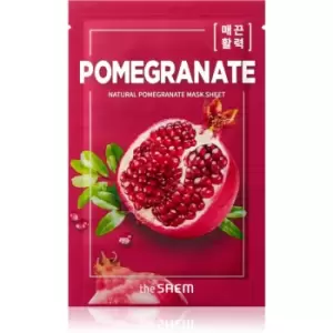 image of The Saem Natural Mask Sheet Pomegranate Intense Tightening and Brightening Sheet Mask 21 ml