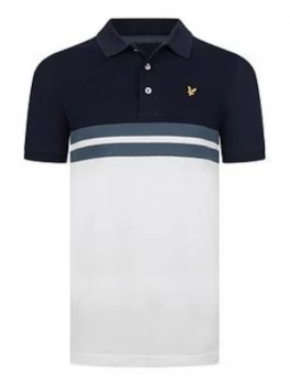 Lyle & Scott Boys Short Sleeve Yoke Stripe Polo - White, Size 10-11 Years