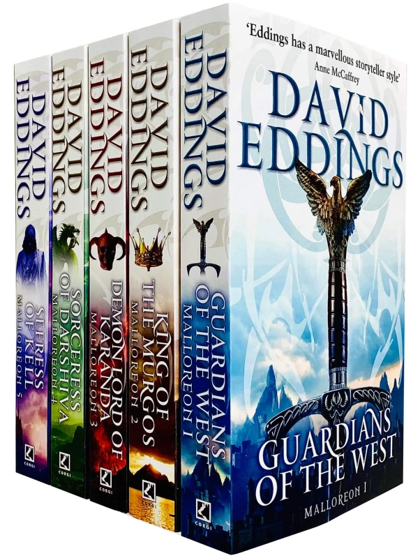 Image of Malloreon Series Books 1-5 Collection Set by David Eddings (Seeress Of Kell, Sorceress Of Darshiva) David Eddings Books