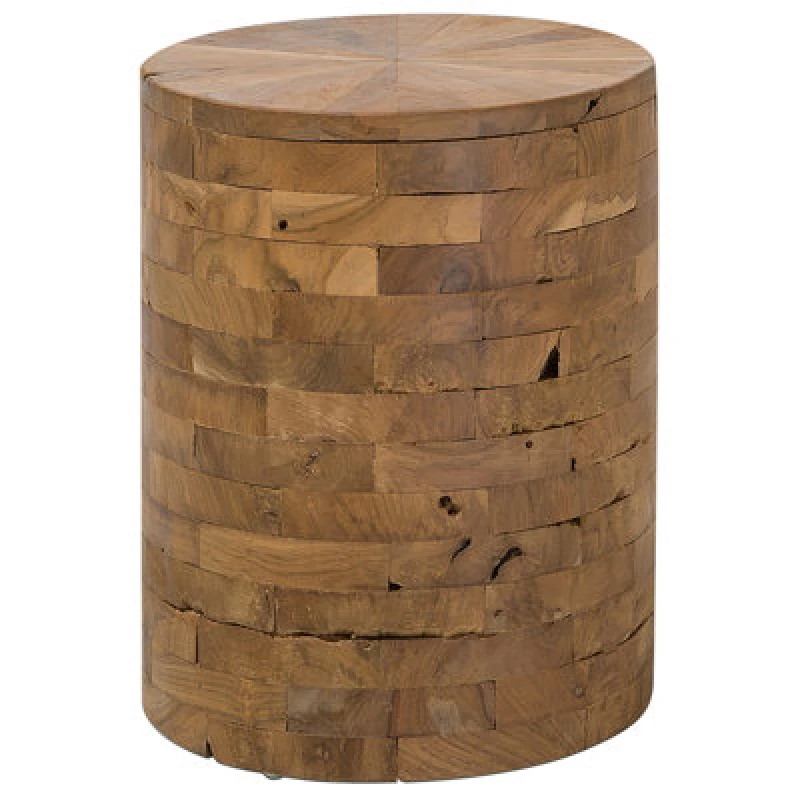 Image of Beliani Side Table Brant Teak Wood Brown
