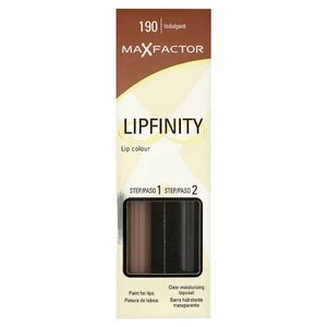 Image of Max Factor Lipfinity Longwear Lipstick Indulgent 190 Brown