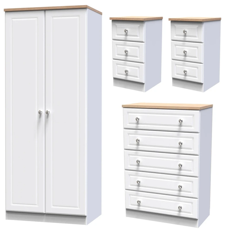 Image of Welcome Furniture Norfolk 4 pce Set (060 012 001 001) - Ready Ass White Ash & Bar unisex Extra Larg